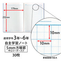 日本ノート カレッジアニマル学習帳 自主学習ノート B5 5mm方眼 ねこ LP93 2冊