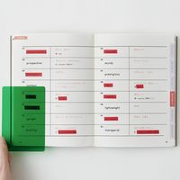 フィルム付箋 はがせるマーカー STUDY レッド 本体 緑シート付 幅6mm HM4002 1個 カンミ堂