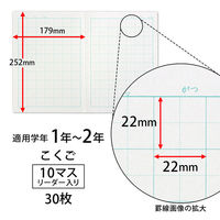 学習帳 こくご セミB5 ムーミン 10マス リーダー LU310R 2冊 日本ノート