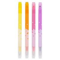 四角マーカー dot e pen（ドット・エ・ペン）4色セットA S4541782 5個 サンスター文具