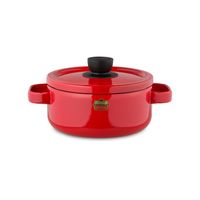 富士ホーロー IH琺瑯レッド4点セット(ケトル、ミルクパン、ソースパン、両手鍋) OT24-SD.R 1セット(4点)