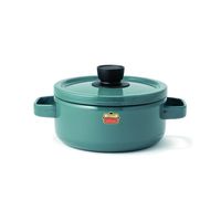 富士ホーロー IH琺瑯ブルー4点セット(ケトル、ミルクパン、ソースパン、両手鍋) OT24-SD.SB 1セット(4点)