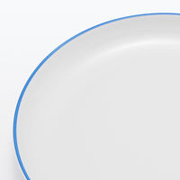 無印良品 日常の器 プレート 中 ブルーライン 約直径19cm 良品計画