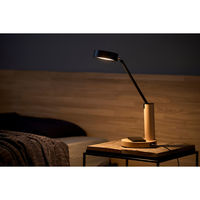 アイリスオーヤマ デスクライト Qi充電シリーズ 平置きタイプ 調光・調色 LEDデスクライト LDL-QF02DL-T ウッド（直送品）