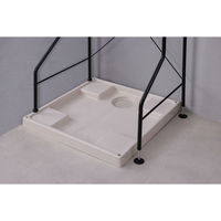 アイリスオーヤマ ランドリーラック 伸縮 洗濯機 可動棚 伸縮スタイルランドリーラック ハンガーバー付き HSLR-EX895 ブラック（直送品）