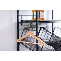 アイリスオーヤマ バスケット付き伸縮スタイルランドリーラック ブラック BSSL-860R 1台（直送品）