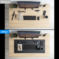 デスクマット（W900×D400mm）フェルト マウスパッド MPD-FLT1BK ブラック 1個 サンワサプライ（直送品）