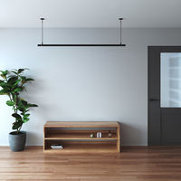 川口技研 室内用スポット型 ショートサイズ ブラック SPCS-BK 1セット(2本)（直送品）