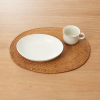 無印良品 ランチョンマット オーバル 約幅40×奥行30cm 1セット（2枚） 良品計画