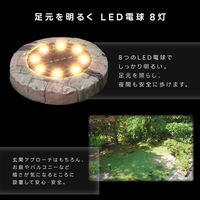 谷村実業株式会社 レンガ調ソーラーガーデンライト　2個組 TAN-177-2 1個（直送品）