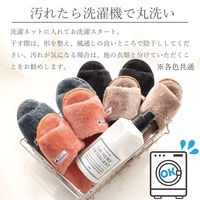 ストロング 洗濯機で丸洗いできるボアスリッパ ブラウン 62-4-405 1セット(1足×3)