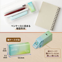 プラス テープのり ノリノ 紙ケース入り しっかり貼れる グリーン 54492 1セット(5個)