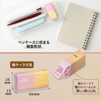 プラス テープのり ノリノ 紙ケース入り しっかり貼れる ピンク 54490 1セット（5個）