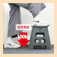 トレードワンセノ・ビー LGW 高さ32cm 折り畳み踏み台 耐荷重100kg オリーブ 307621個