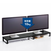 サンワサプライ コンセント付きモニター台(W1000・ブラック) MR-LC213BK 1個（直送品）