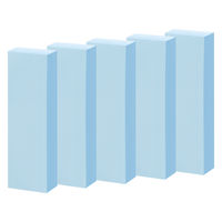 【強粘着】アスクル はたらく 強粘着ふせん 50×15mm パステルブルー （短冊ミニ） 5冊  オリジナル