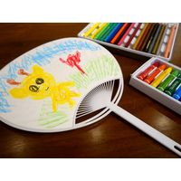 サンワ 手作りうちわキット 工作 93283 1セット（5個）