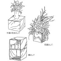 ホワイエ AMナチュラルウッドキューブBOX 13.5xH12.5 3U00079 1個（直送品）