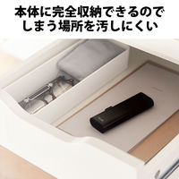 クリーナー ブラシ & クロス 2Way 静電気除去 除電ブラシ ブラック KBR-017AS エレコム 1個