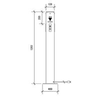 ゼニスアドバン 自立式充電スタンド　安定ベース付き ZA18703 1台（直送品）