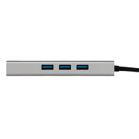 有線LANアダプター USB-A接続 USBハブ USB-A×3ポート アルミハブ UH-3L353SL 1個 ナカバヤシ
