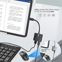 USB Type-C オーディオ変換 PD18W給電 3.5mm イヤホンジャック 変換アダプタ USBハブ ドック 1個