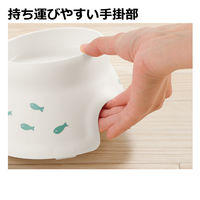 こぼれにくい脚付キャットディッシュ S 白 1個 リッチェル
