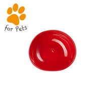 ル・クルーゼ ハイスタンド ペットボール ディープ チェリーレッド フードボウル ペット用 犬 猫 食器