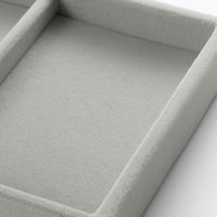 無印良品 重なるベロアケース縦 アクリルケース用 約幅15.5×奥行12×高さ2.5cm 1セット（2個） 良品計画