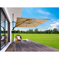 重し不要・取付簡単　オーニングパラソル　パラシェード　スクエア　ブラウン PDSQ1-BR 1個（直送品）