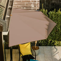 重し不要・取付簡単　オーニングパラソル　パラシェード　ハーフ　ブラウン PDHA2-BR 1個（直送品）