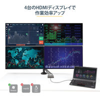 HDMI変換アダプタ USB Type-C接続 HDMIポート×4 増設 1080P 映像変換アダプタ 1個 Startech.com