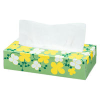 ティッシュペーパー 220組 アスクルオリジナル スプレッドフラワー 1パック（5箱入） PEFC認証紙 ボックスティッシュ オリジナル（わけあり品）