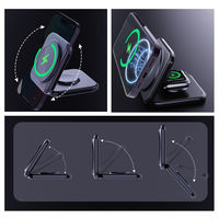 ワイヤレス充電器 15W Apple Wach Airpods iPhone12/13/14用 Magnet対応 折りたたみ式 コンパクト 1個