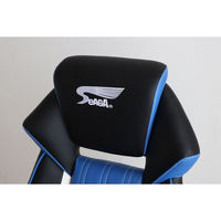 【軒先渡し】東馬 SeAGA-05 ゲーミングチェア ブルー 54679410 1台（直送品）