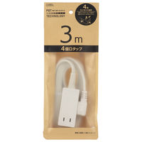 オーム電機 4口3mスリムタップEDLP22 00-5053 1個