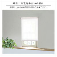 ホームテイスト つっぱりロールスクリーン 採光タイプ 縦600×横1350mm ホワイト SH-16-H60 1台（直送品）