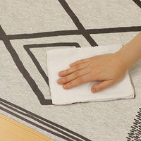 ベストコ フロアマット抗菌 防カビ 防臭 防炎 120×120cm ラムバスグレー ND-4583 クラシオン 1個（直送品）