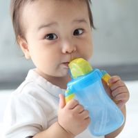 ピジョン ぷちストローボトル アクアブルー 1個