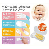 【9ヵ月頃から】エジソンママ フォーク＆スプーンBaby ピーチ 1個 ビリーブ