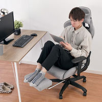 武田コーポレーション ファブリックゲーミングチェア GMES-F07GRY １箱（直送品）