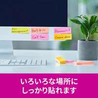 スリーエム(3M) ポストイット ふせん 付箋 強粘着 75mm×25mm マルチカラー6 1ケース（8冊入） 500SS-MC-6N