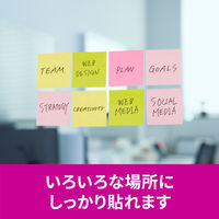 スリーエム(3M) ポストイット ふせん 付箋 強粘着 ノート 75mm×75mm マルチカラー4 1ケース（4冊入） 654SS-MC-4