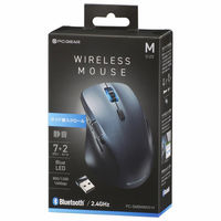 オーム電機 PCGEAR静音ワイヤレスマウス グレーMサイズ 01-3599 1個