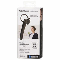 株式会社オーム電機 ワイヤレスシングルイヤホン ブラック 03-0494 1個