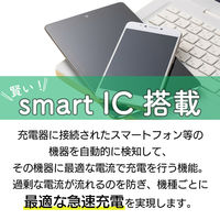 エアージェイ 2台同時で超急速充電ンPD45W対応 Type-C2ポートACアダプター AKJ-45WPD 1個