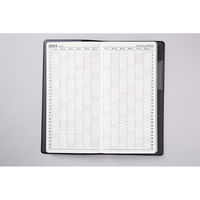 高橋書店 【2024年版】ニューダイアリー6 手帳判 片側1週間+ノート 月曜始まり 黒 74 1冊（直送品）