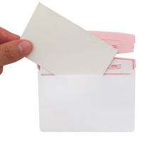 アイ・エス 吊り下げ名札用ケース ヨコ型 ピンク INM-18 1パック(10枚)