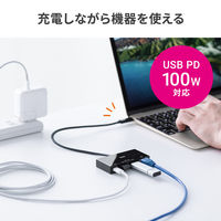 サンワサプライ ダイレクト:USB Type-Cハブ付き ギガビットLANアダプタ 400-HUBC5BK 1個（直送品）
