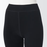 【レディース】無印良品 裏起毛 厚手 レギンス 婦人 S 黒 良品計画